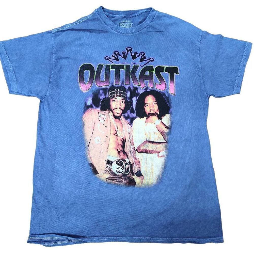 OUTKAST BLUE BAND TEE SHORT SLEEVE BLUE LARGE NWOT